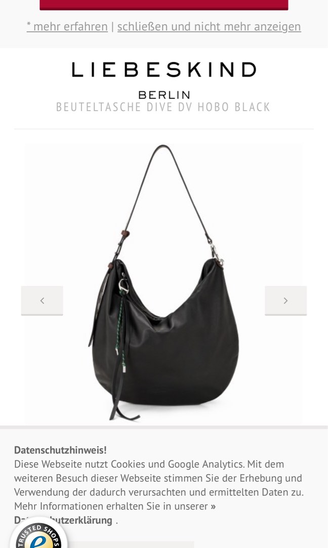 Liebeskind Hobo Diva M Shoulder Sling Bag Barang Mewah Tas
