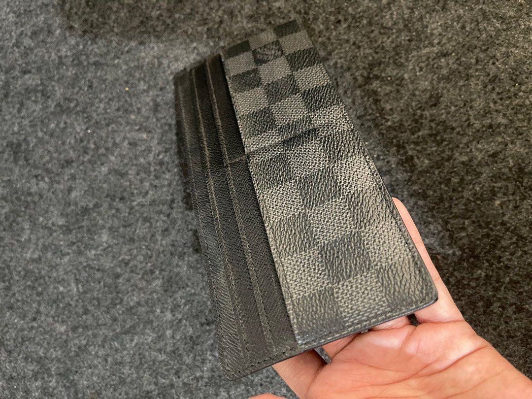 Louis Vuitton Black Damier Graphite Long Card Holder Wallet Insert