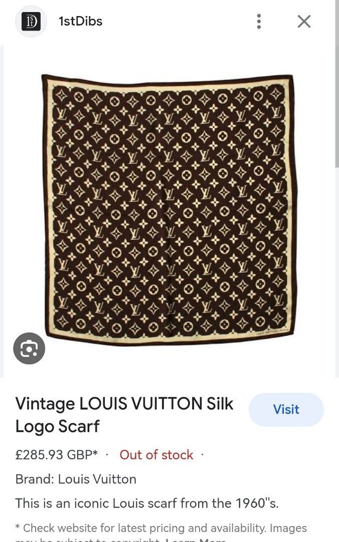 Louis Vuitton Silk Scarves - 51 For Sale on 1stDibs