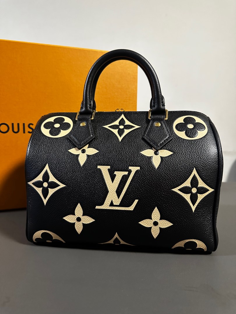 Rare! LV Louis Vuitton Black Pink Speedy Bandouliere 25 limited edition