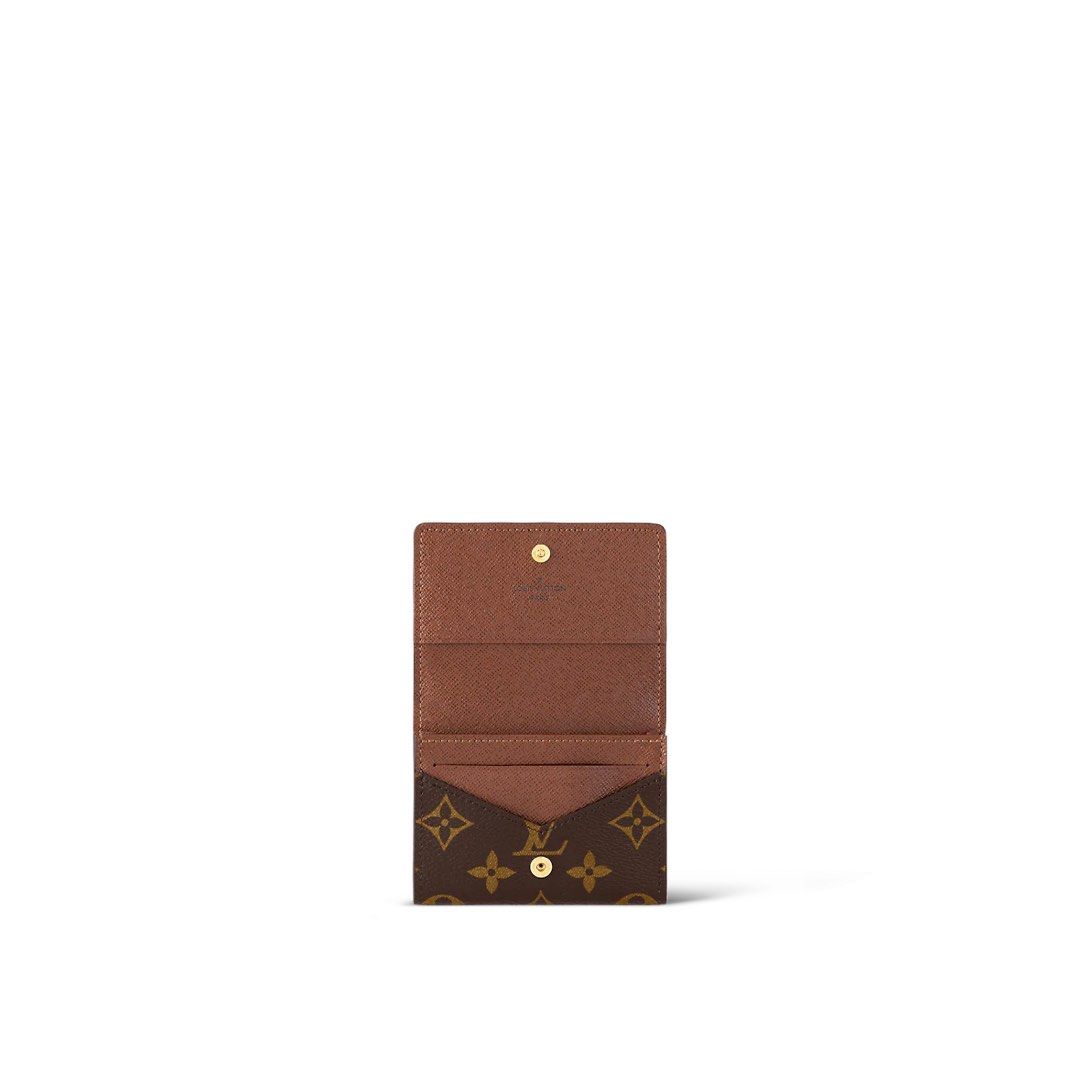 Louis Vuitton Envelope Business Card Holder Monogram Coated Canvas Wallet  M63801