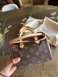 Nano speedy / mini hl handbag Louis Vuitton Blue in Denim - Jeans