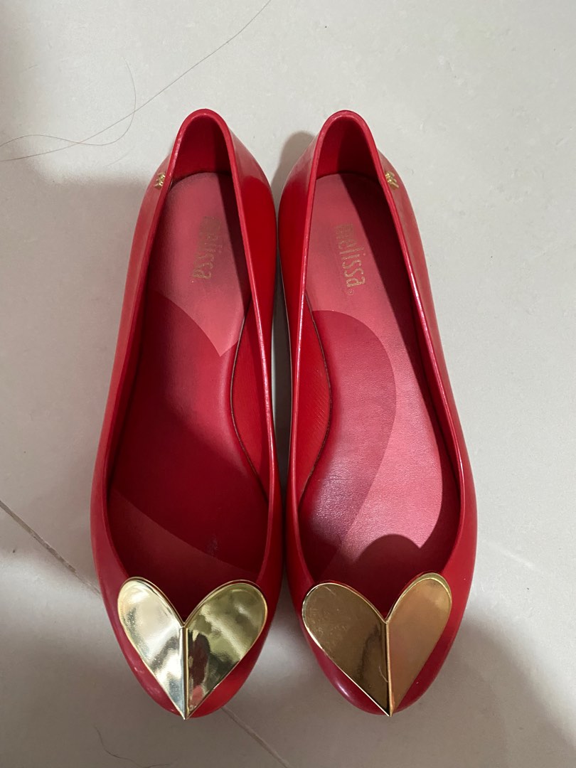 Melissa Red Shoes Women s Fashion Footwear Flats on Carousell