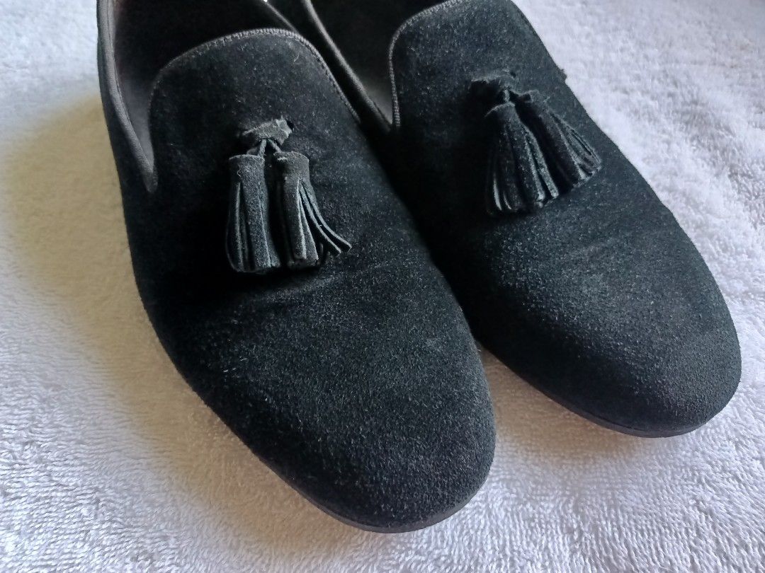 Minelli Men s Black Suede Tasseled shoes