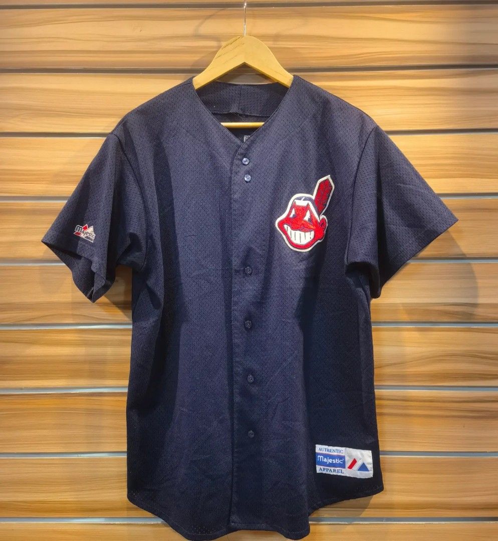 match up, Shirts, Cleveland Indians Baseball Button Down Jersey Size Xl