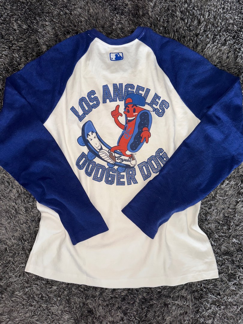 Vintage 90s LA Dodgers MLB Baseball Hoodie Pullover Sweater S 