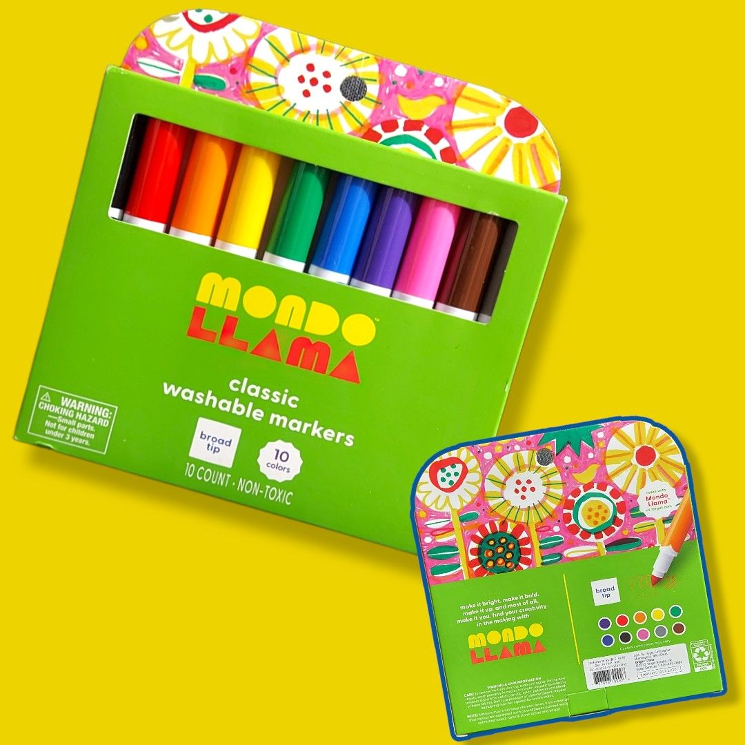 MONDO LLAMA classic washable markers, Hobbies & Toys, Stationary