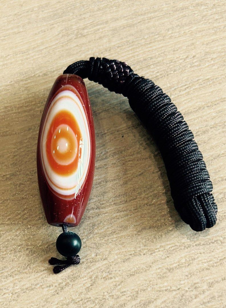 Natural Tibet 💯sardonyx heaven eyed Dzi pendant with stringed 
