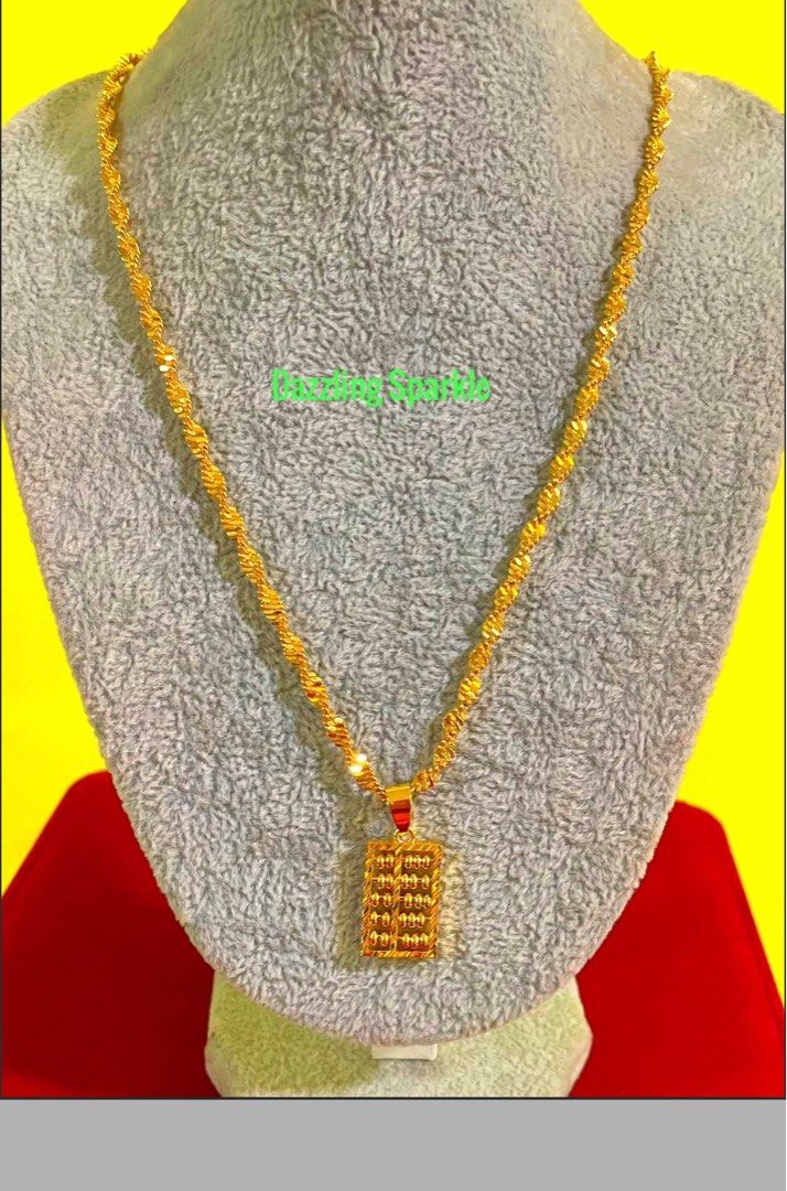 Necklace Set Wealth Movable Beads Abacus 100 premium 999.9 916