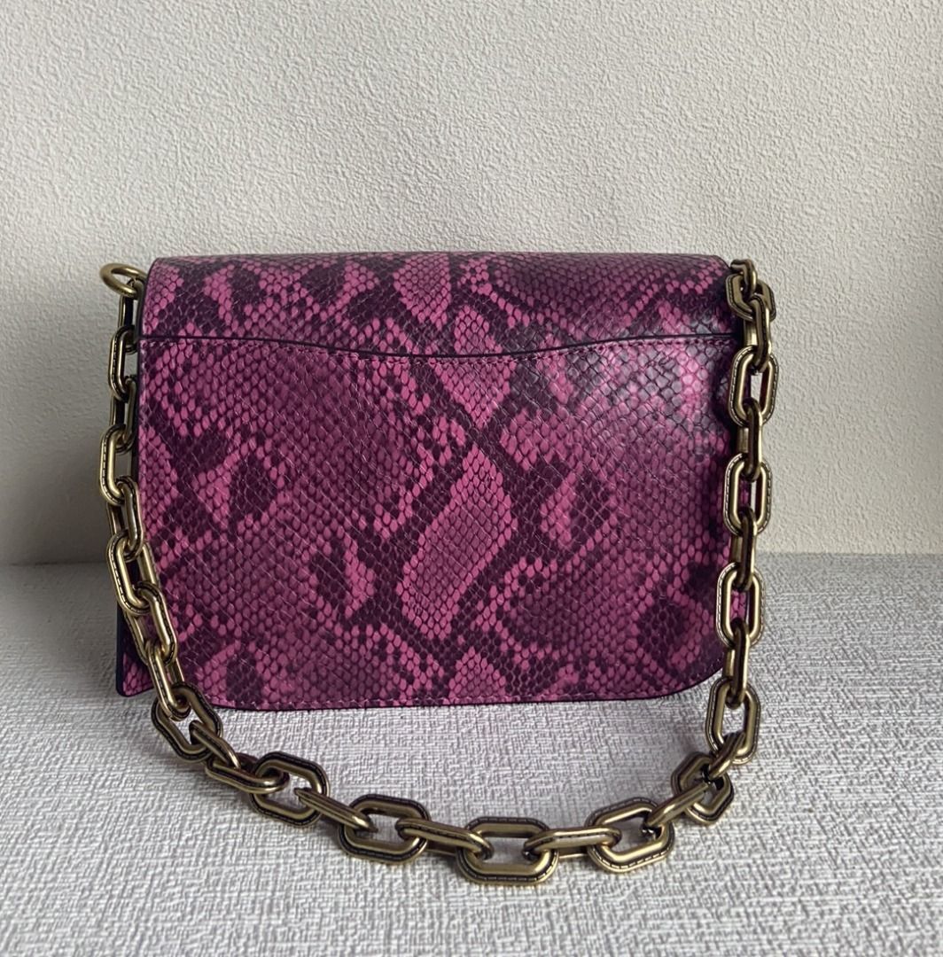 New Coach Original CM863 Pink Idol Shoulder Bag Women Crossbody Sling Chain Bag Handbag with Full Set of Coach Package Available in 3 Colors