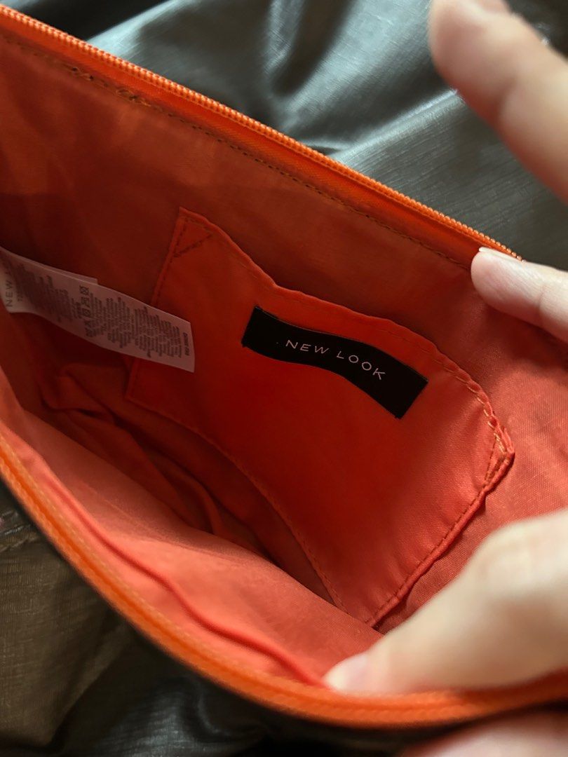 Orange clutch online bag new look