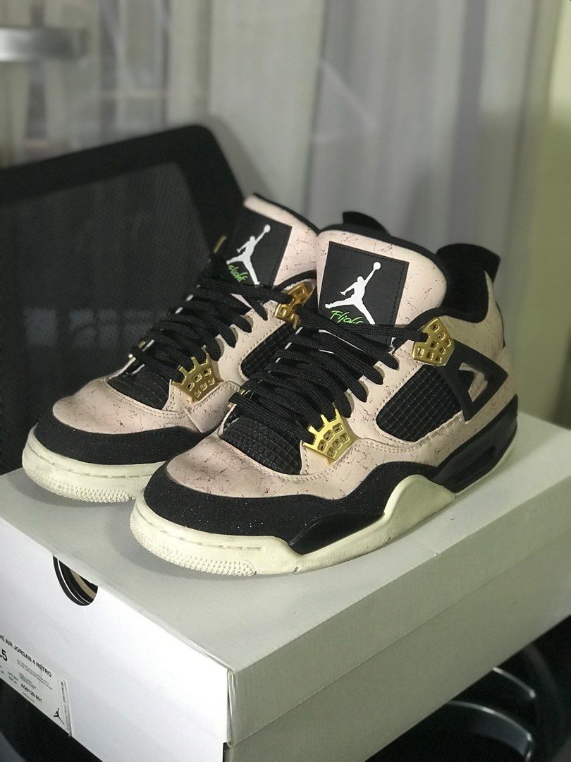 Sepatu Casual Nike Air Jordan 4 Retro Silt Red Black WMNS pink