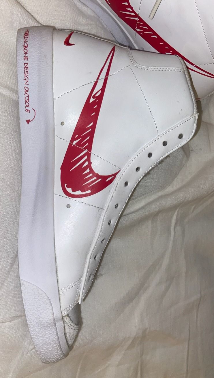 Nike blazer mid 77 red sketch Luxury Sneakers Footwear on