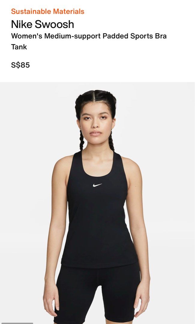 Nike padded tank top Women s Fashion Activewear on Carousell