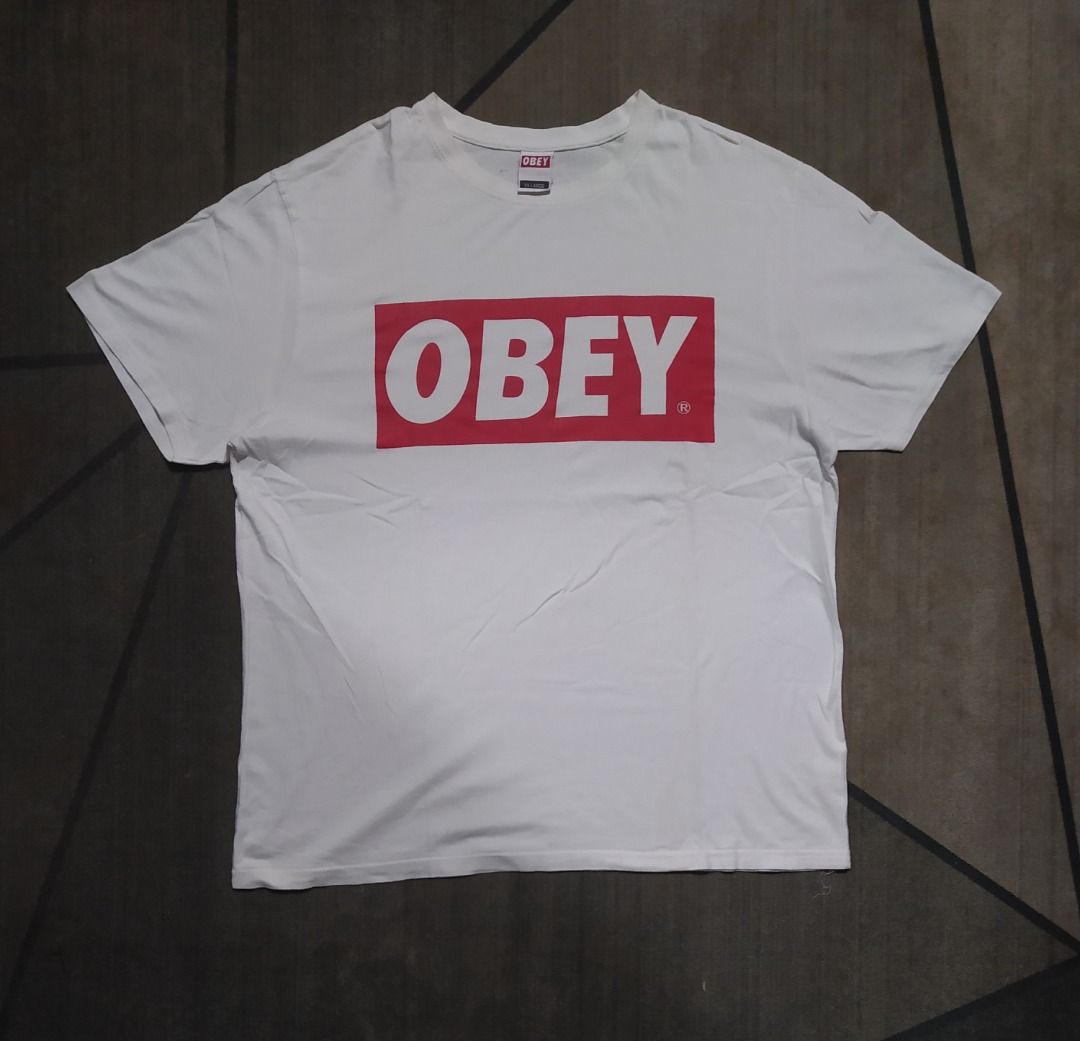Obey Box Logo Tshirt Men s Fashion Tops Sets Tshirts Polo