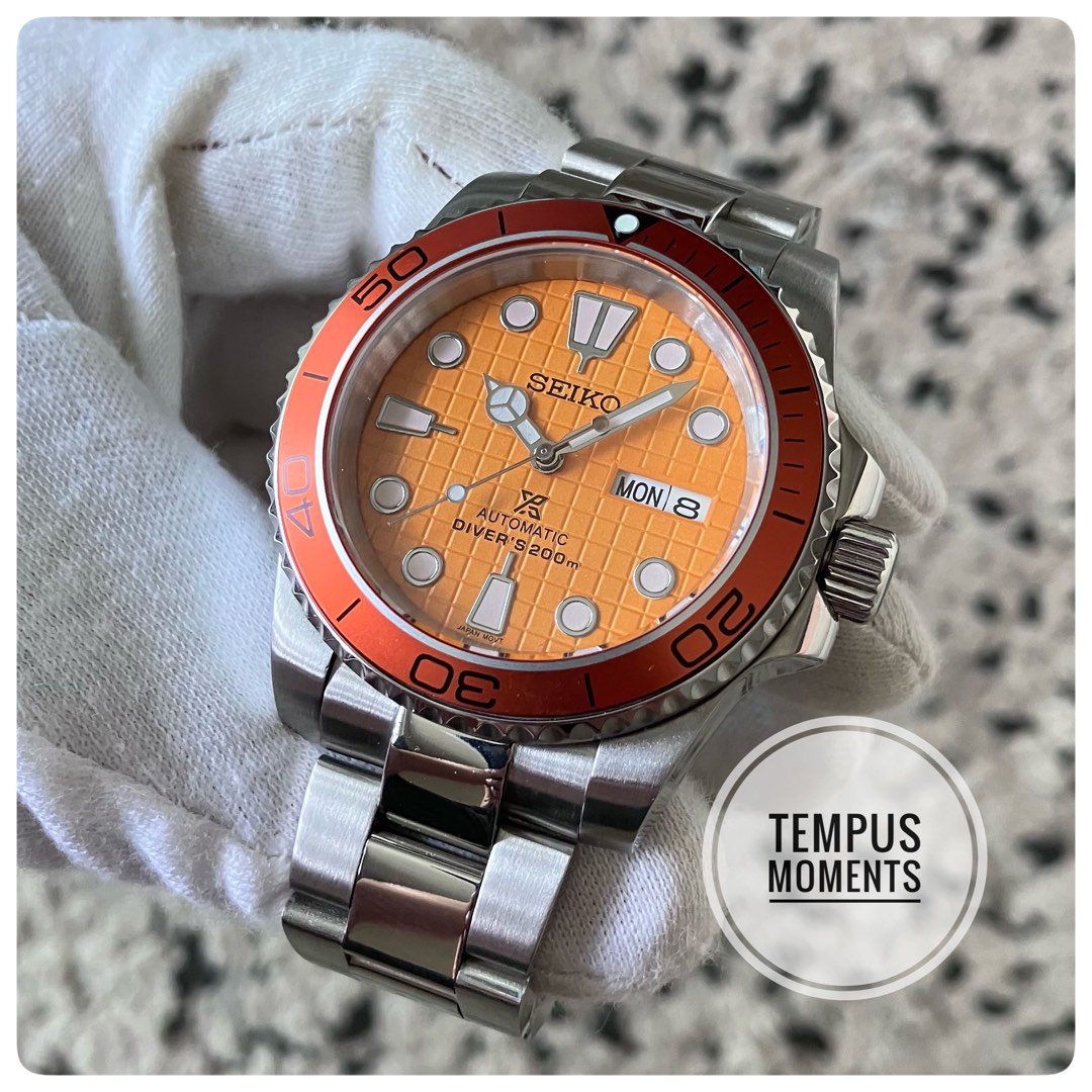 Seiko automatic diver orange discount