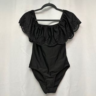 Off Shoulder / Conservative One Piece Swimsuit Swimwear in Black Color