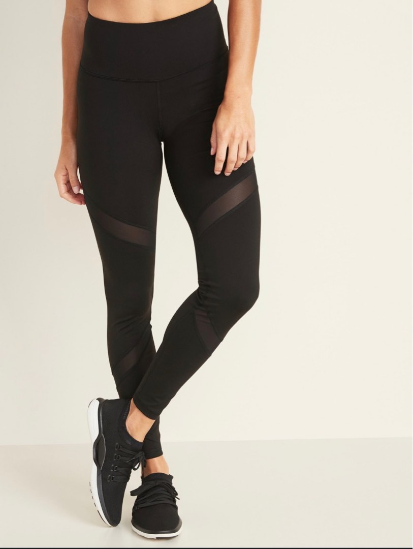 Old Navy ‼️ High Waisted Elevate Mesh trim Compression Leggings