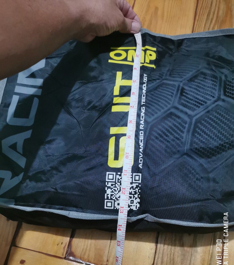OMP Racing Race Suit Carry Bag in black, Men's Fashion, Bags, Belt bags
