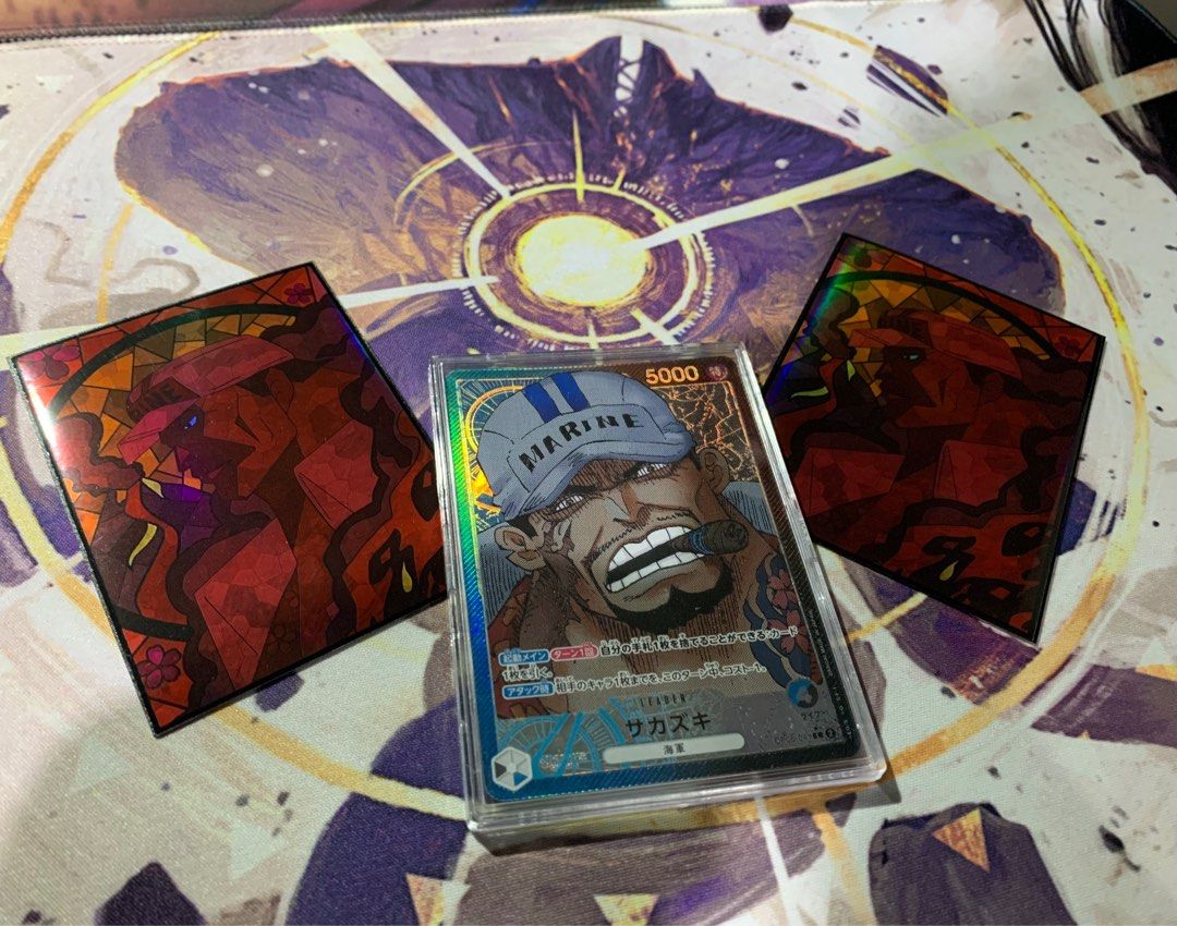 One piece tcg Akainu Sakazuki custom don sleeves, Hobbies & Toys, Toys