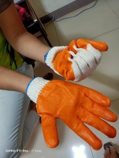 ORANGE PALM GLOVES