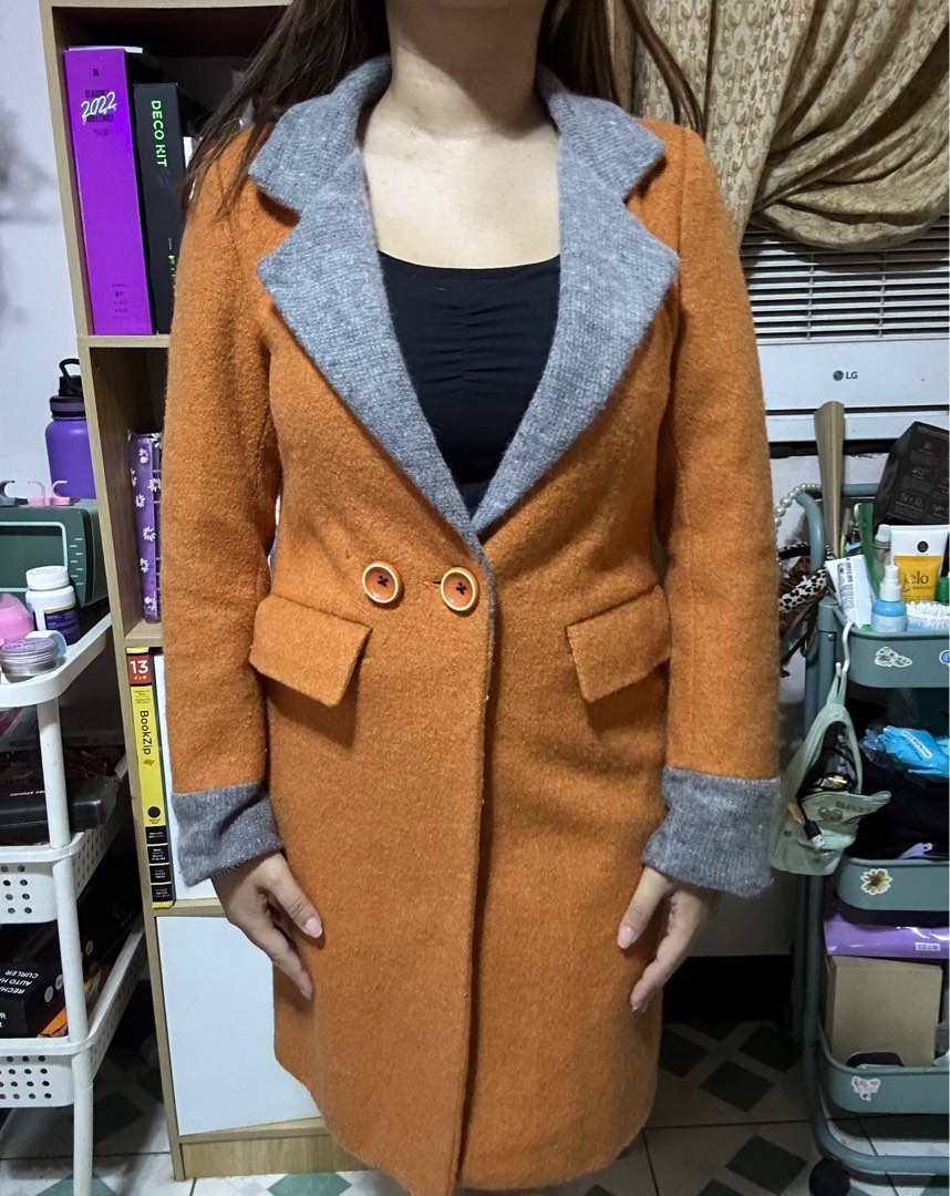 3550154 Orange Wool Coat main image 1