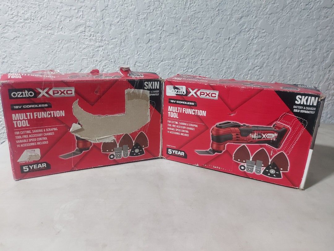 Ozito Multi Function Tool (Without Battery) (Category: Construction Tools & Equipment) located in Taguig. Submitted by potato_corner (Listing ID 1256875485, Image 1). Description: Ozito Multi Function Tool With box Almost new Complete accesories No issue No Battery Included.