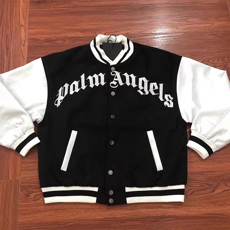 College Palm Angels Varsity Jacket  Teddy Bear Jacket - Jackets Masters