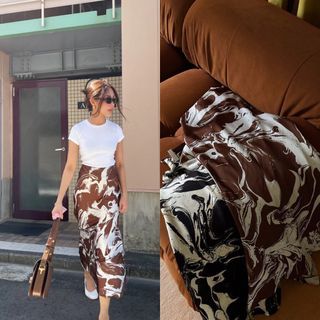[FOR RENT] Saoi Palermo Maxi Skirt in Saddle Brown - Size S