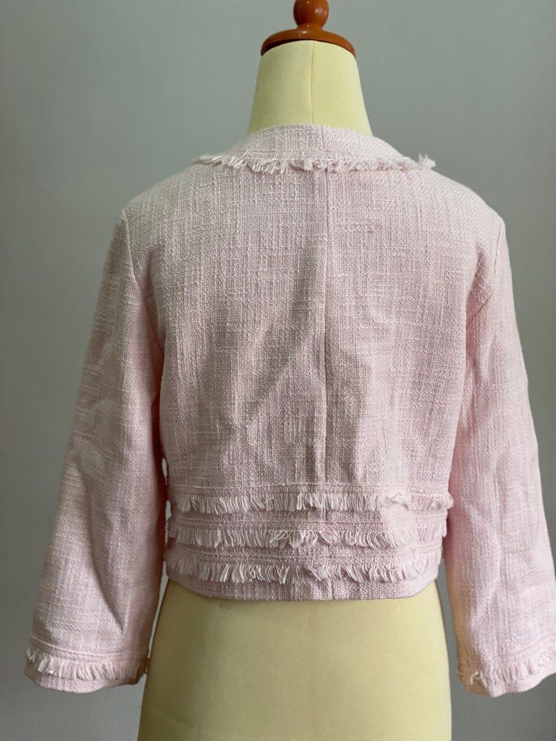 Karl lagerfeld hotsell pink tweed jacket