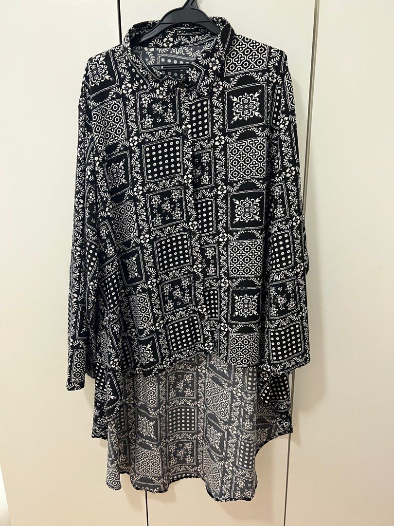 White high low store shirt plus size