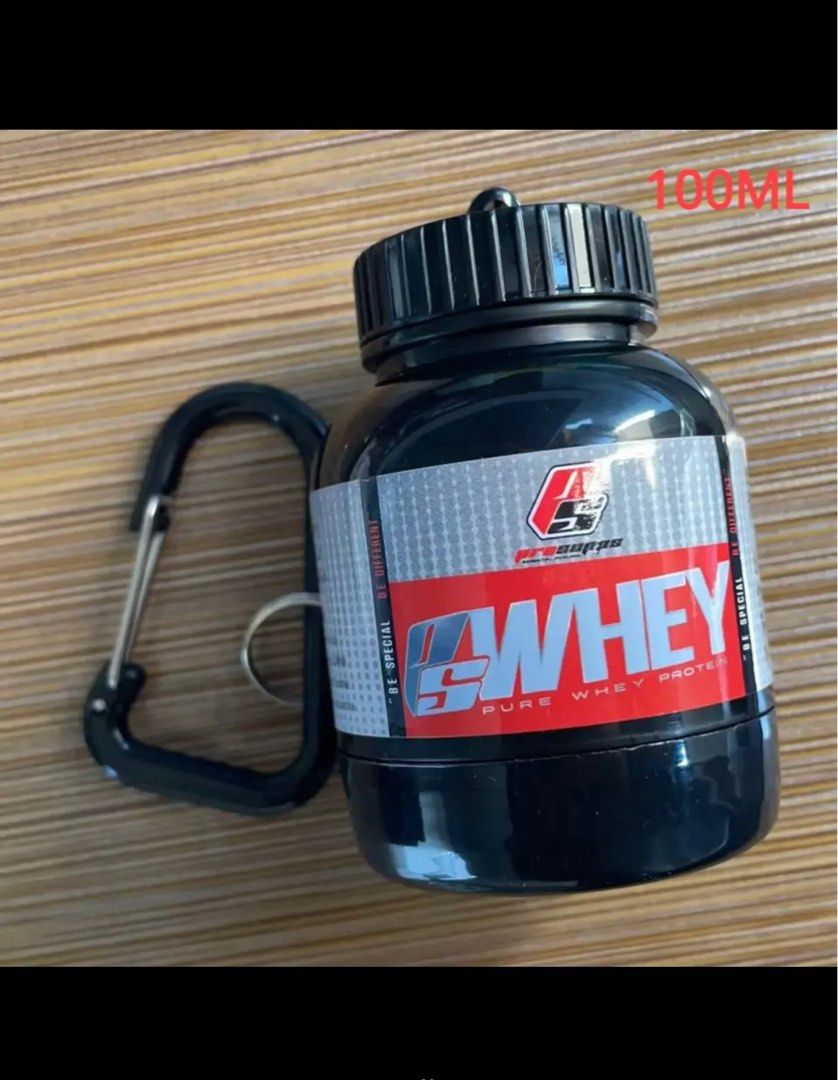 Mini Protein Bottle Portable Protein Container Powder Bottle With Whey  Keychain Gym 