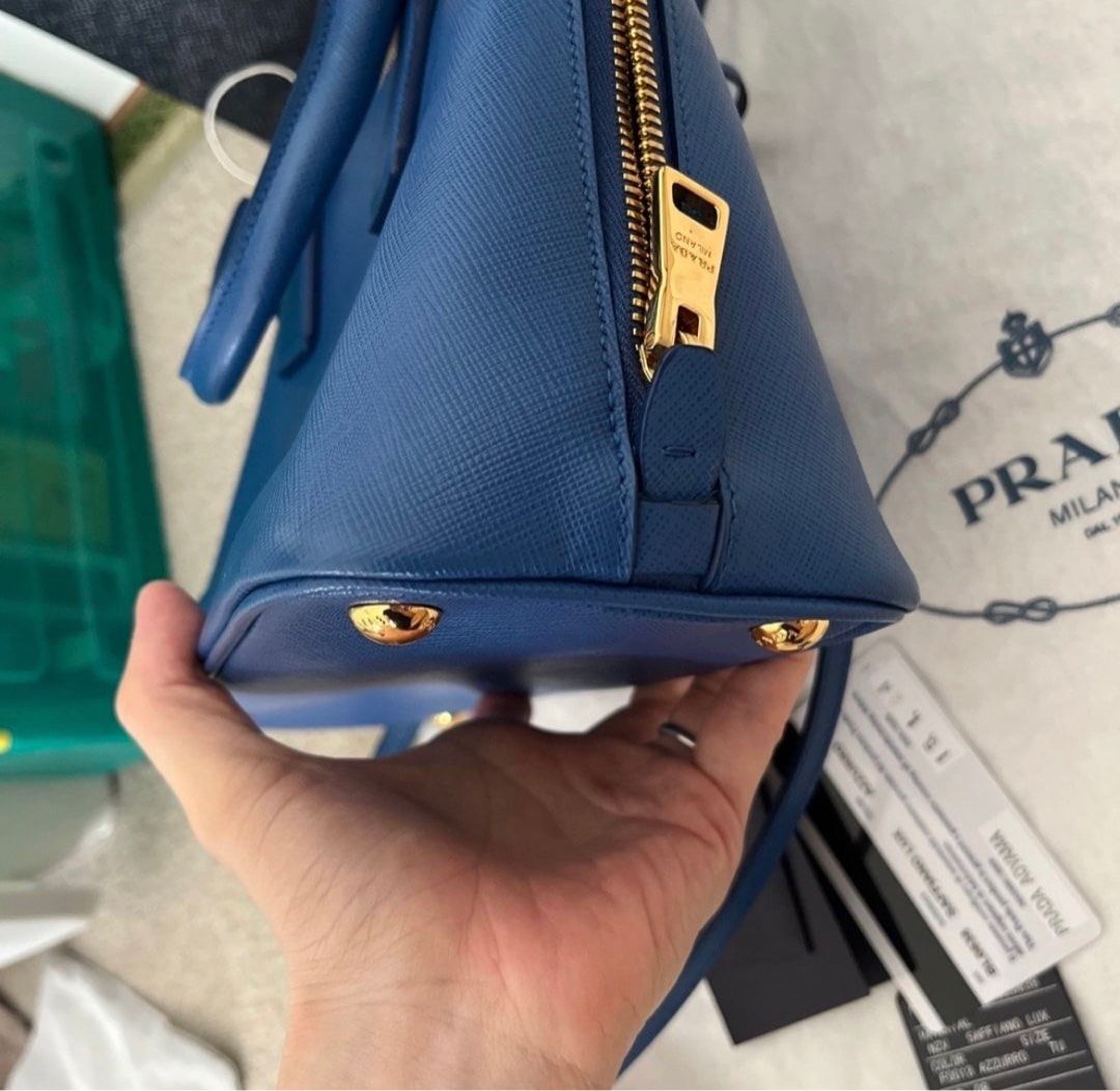 Prada leather Tote Bag, Luxury, Bags & Wallets on Carousell