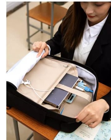 Backpack with organizer pocket on sale