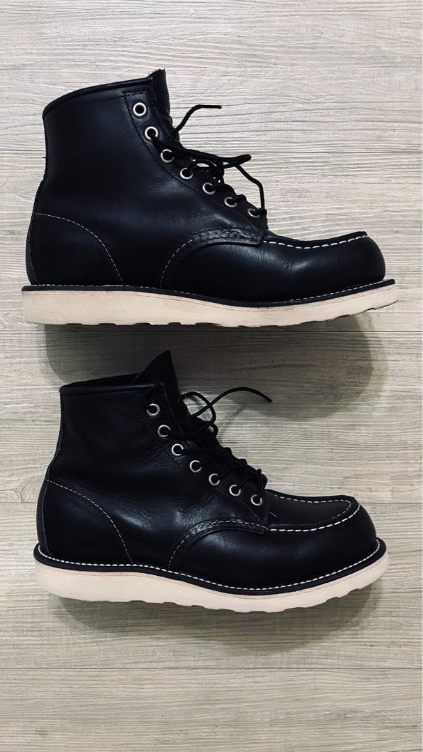 Red Wing 9075 稀少黑靴us7D, 他的時尚, 鞋, 靴在旋轉拍賣