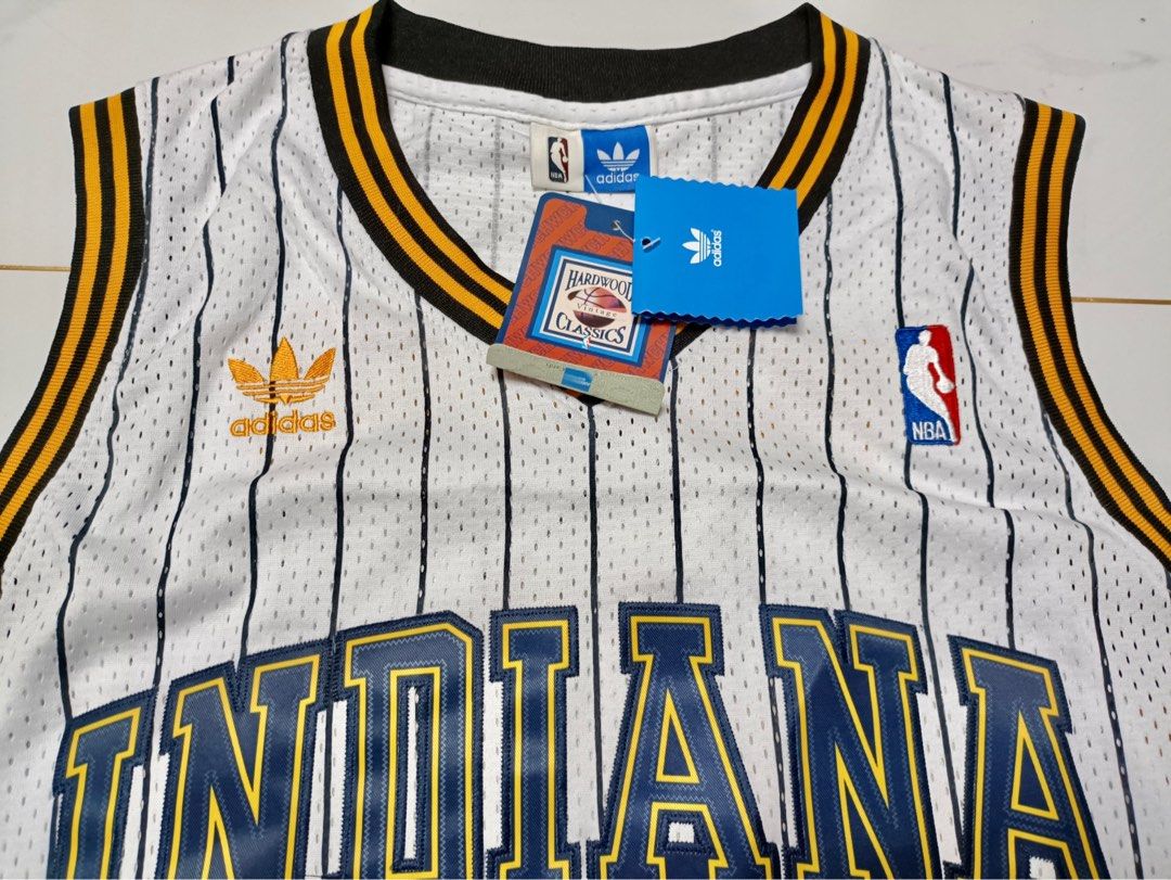 adidas, Shirts, Indiana Pacers 3 Reggie Miller Nba Adidas Hardwood  Classics Jersey