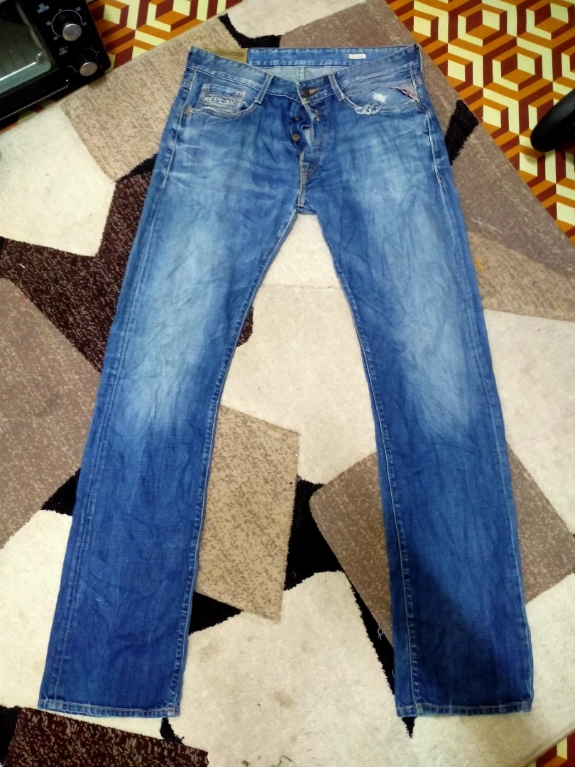 REPLAY JEANS, Men's Fashion, Bottoms, Jeans on Carousell