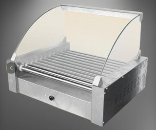 Rolling hot dog grill 11-stick sausage machine (with removable door)