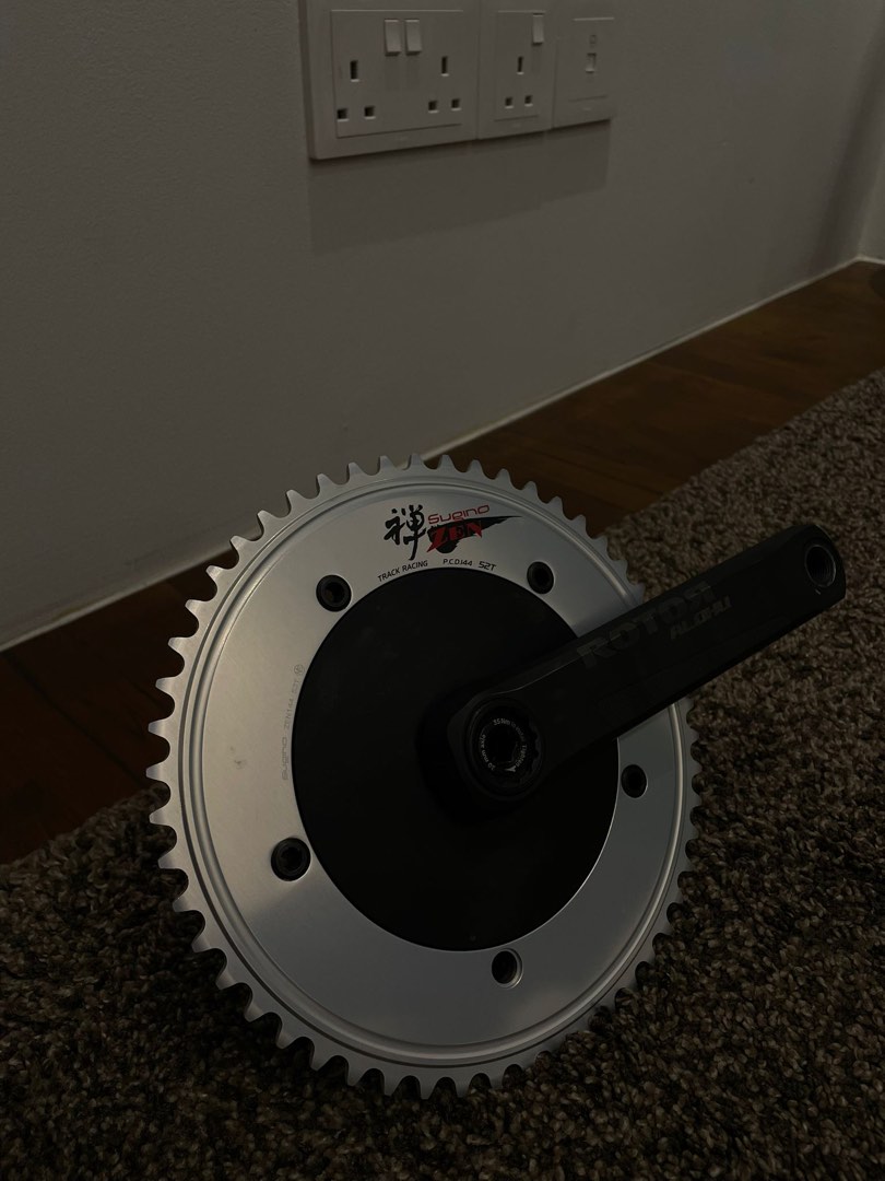 rotor aldhu with sugino zen 52t, Sports Equipment, Bicycles & Parts