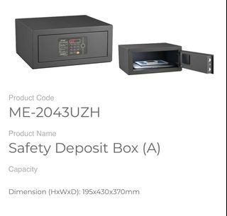 Safety Deposit Box ME-2043UZH (Digital safe security)