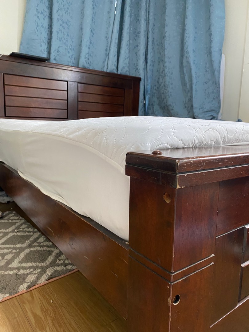 SALEM ELYSSE SPRING QUEEN SIZE BED with bed frame, Furniture & Home