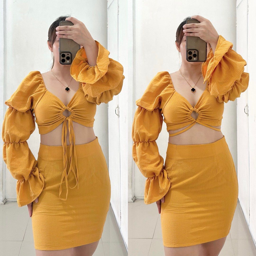 shein yellow tops