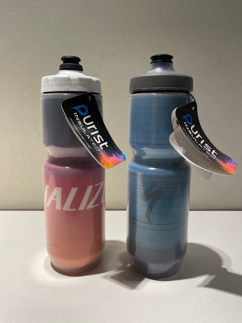 Lululemon Purist Cycling Water Bottle (Black/Purist Wordmark White)