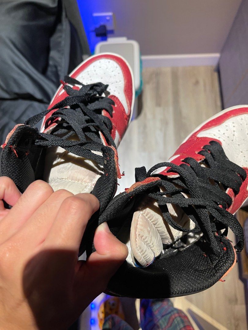 Spiderman into the spider verse jordan 1 Men s Fashion Footwear
