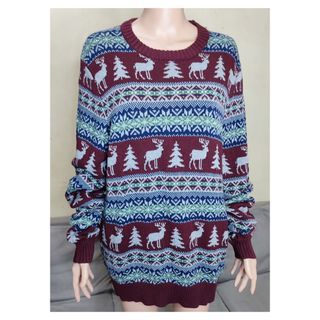 St John's Bay MEN's Christmas Sweater Size Medium On Tag 100% Cotton