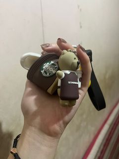 Starbucks Airpods case with keychain
