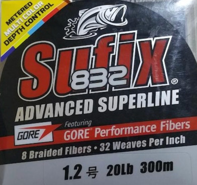 Sufix 832 / Advance Superline / #1.2 / 300 m / 20lb / 8 Braided / 32 Weaves  per inch, Sports Equipment, Fishing on Carousell
