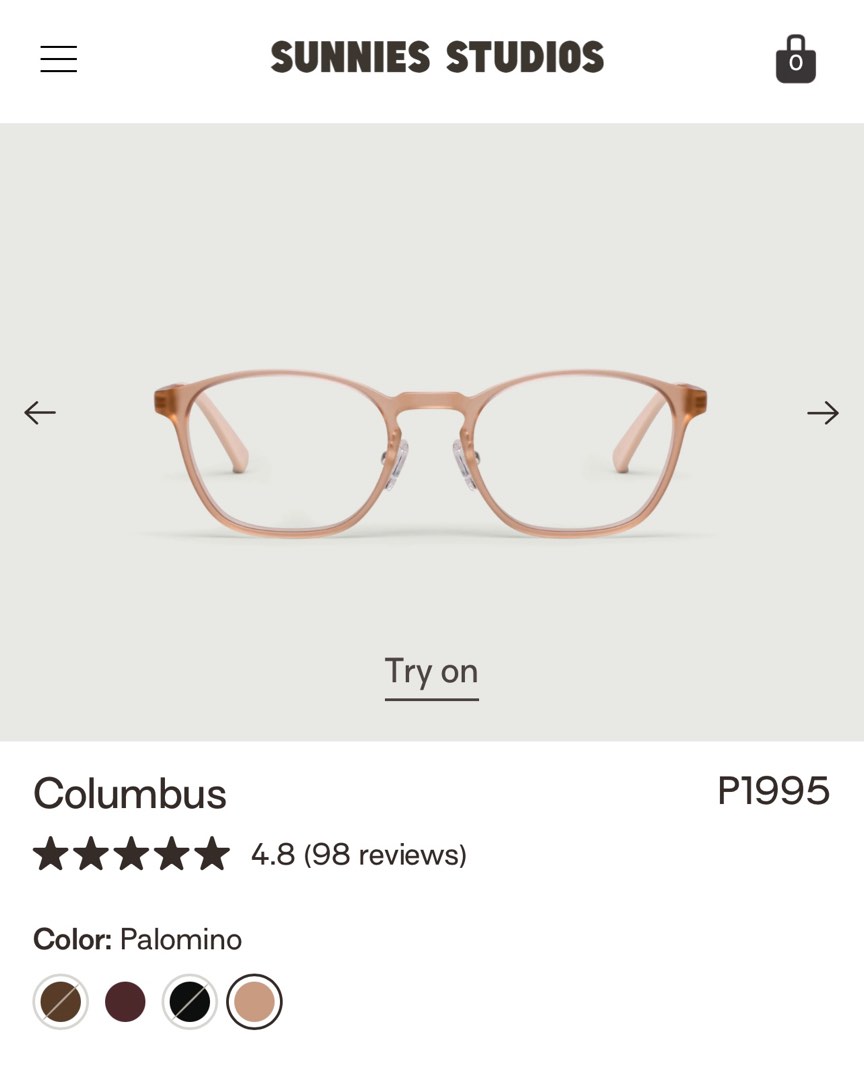 Sunnies Specs Sunnies Studios • Columbus in Palomino, Women's Fashion