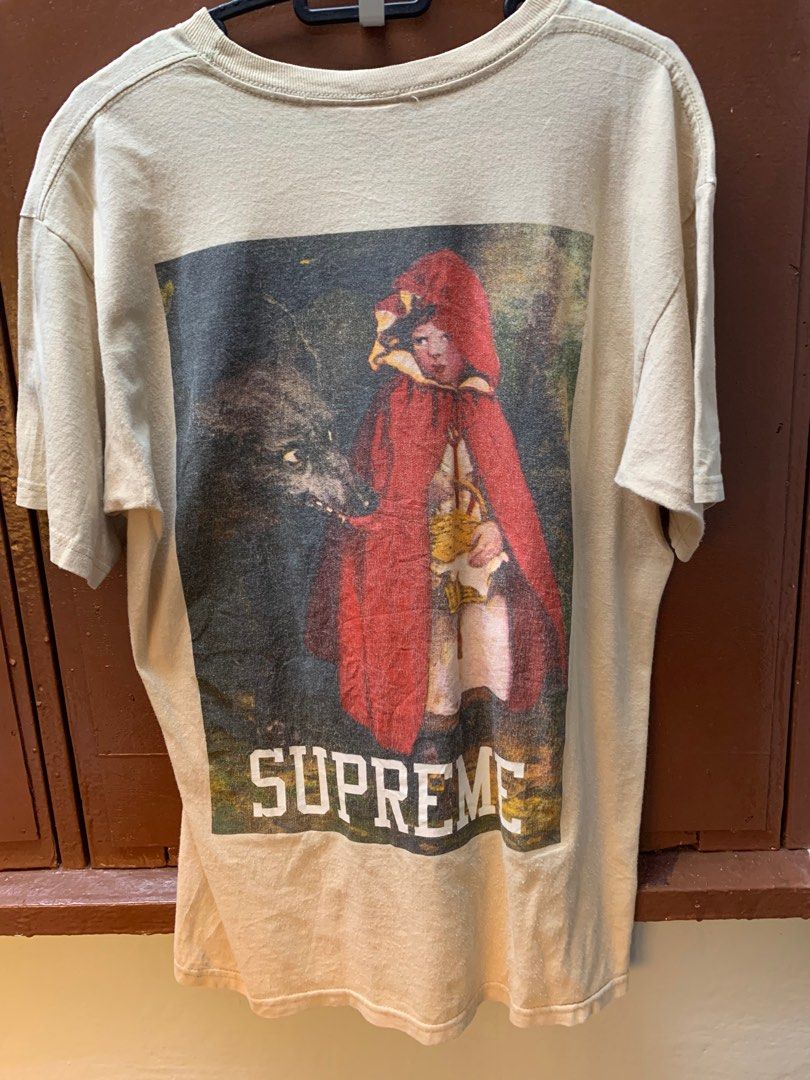 Supreme red outlet riding hood tee