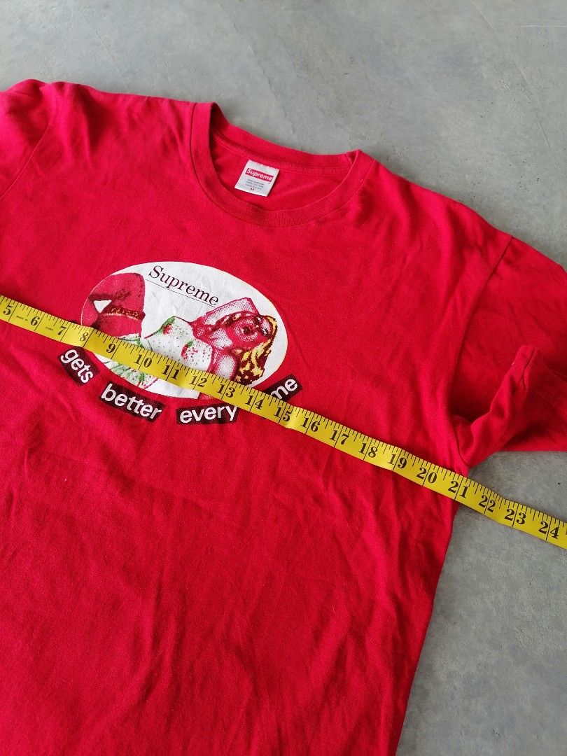 Supreme IT GETS BETTER EVERY TIME T shirt Men s Fashion Tops Sets Tshirts Polo Shirts on Carousell